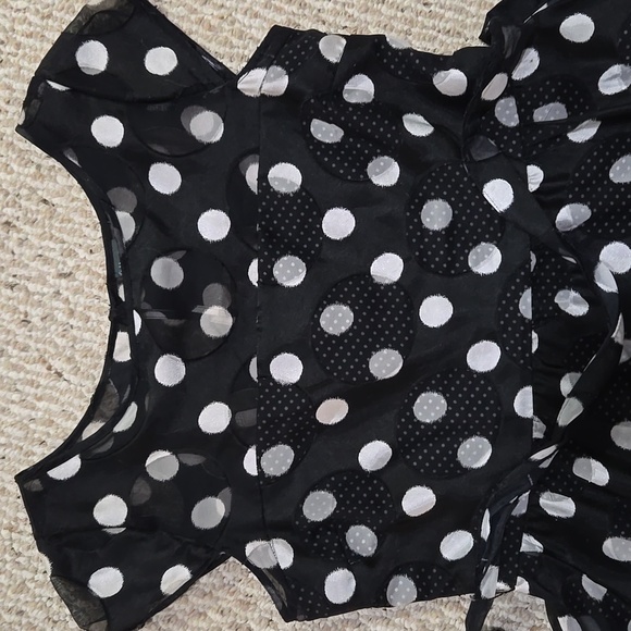 Charming Black and White Polka Dot Dress - Picture 6 of 13